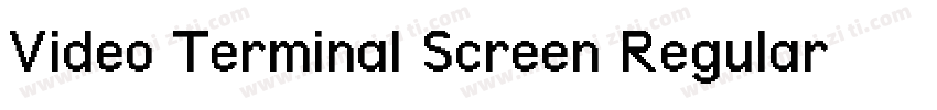 Video Terminal Screen Regular Unkno字体转换